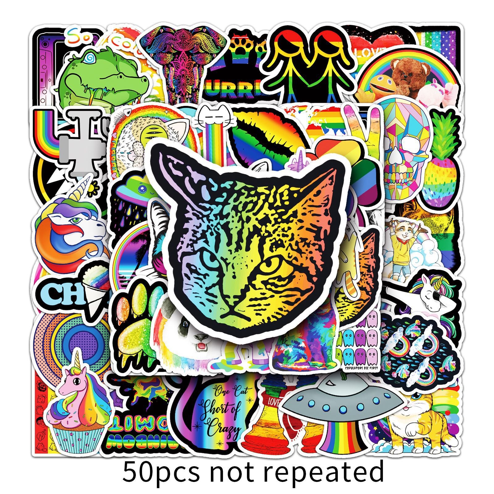 Wholesale 50pcs cartoon color line INS style personality DIY stickers